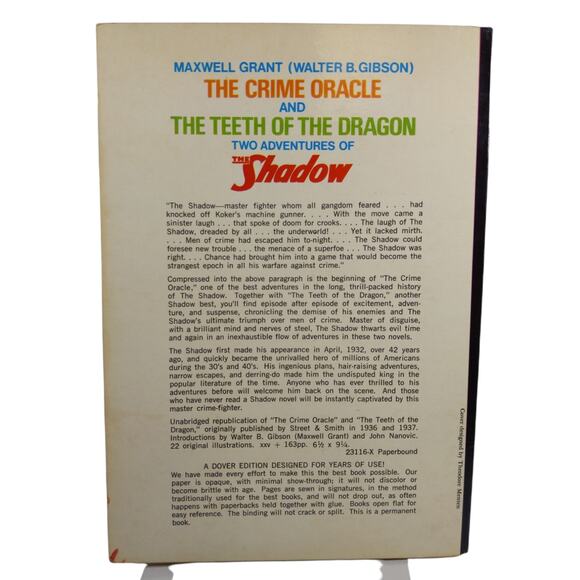 THE CRIME ORACLE & TEETH OF THE DRAGON: TWO ADVENTURES OF THE SHADOW - 1975 - Picture 9 of 10